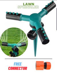 Garden Sprinkler , with Ground Spike – Green (Automatic 360 Degree)