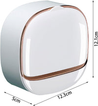 Wall Mounted Soap Box With Flip Cover, Soap Holder With Drainage Tray