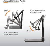 Folding Adjustable Desktop Phone & Tablet Stand – Portable, Universal Holder