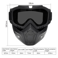 Anti-Fog Biker Face Helmet Mask with Goggles