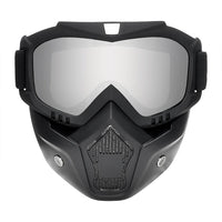 Anti-Fog Biker Face Helmet Mask with Goggles