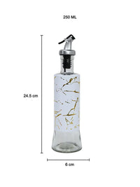 Glass Marble Oil/Vinegar Dispenser Bottle