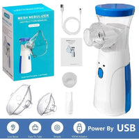 Mesh Portable Nebulizer Machine – Mini Inhaler with Adult & Kids Mask