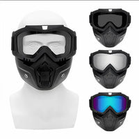 Anti-Fog Biker Face Helmet Mask with Goggles