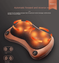 Head Neck Body Massage Pillow Heating Kneading Home Car Dual Use