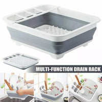 Silicone foldable drainer dish rack