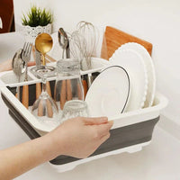 Silicone foldable drainer dish rack